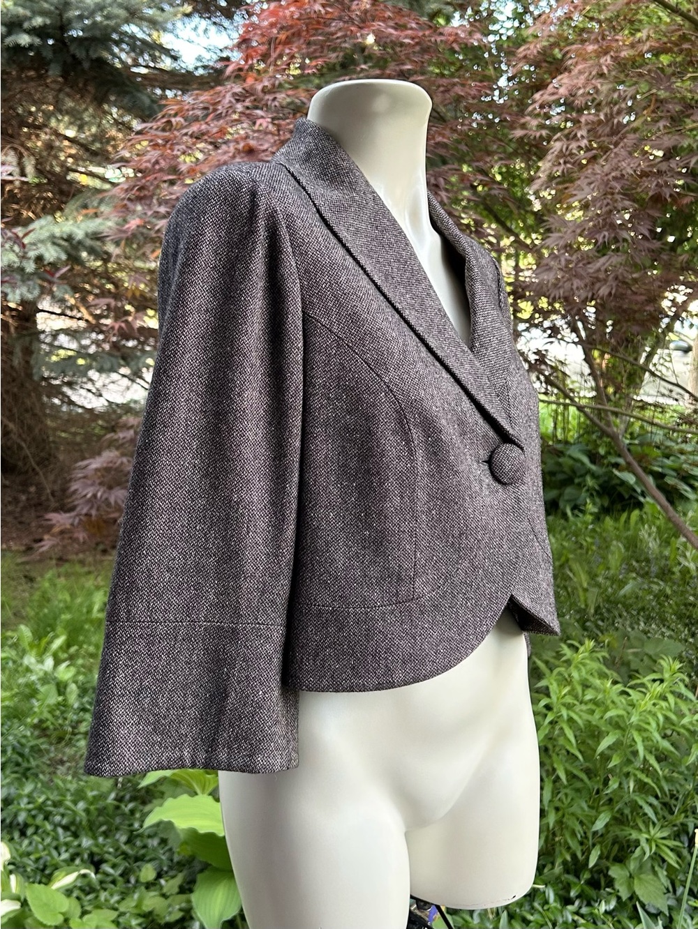 ARVIDA Tweed Capelet Jacket